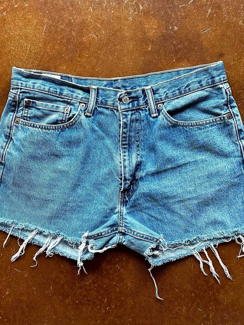 Levi’s 505 Light Wash Cutoff Denim Shorts